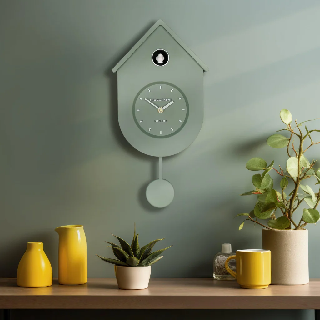 Cuckoo Wall Clock in Sage