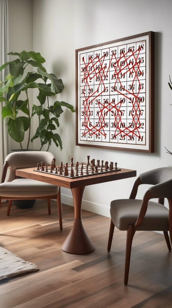 Wall Art Depicts A Knight's Tour