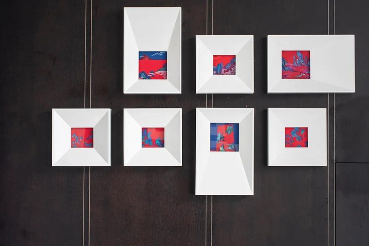 Red Monochrome Landscape Paintings